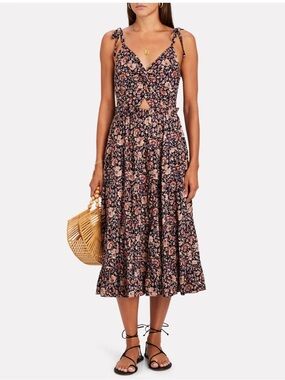 Ulla Johnson Kali Twist Front Midi Dress